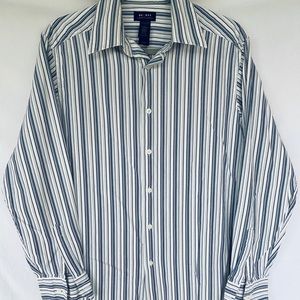 Axcess a claiborne company striped butten up shirt